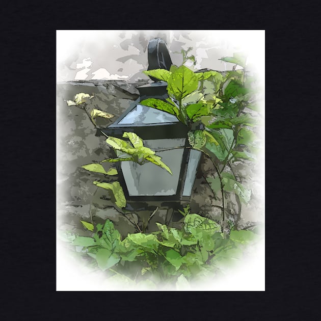 Yard Lamp And Vine by KirtTisdale